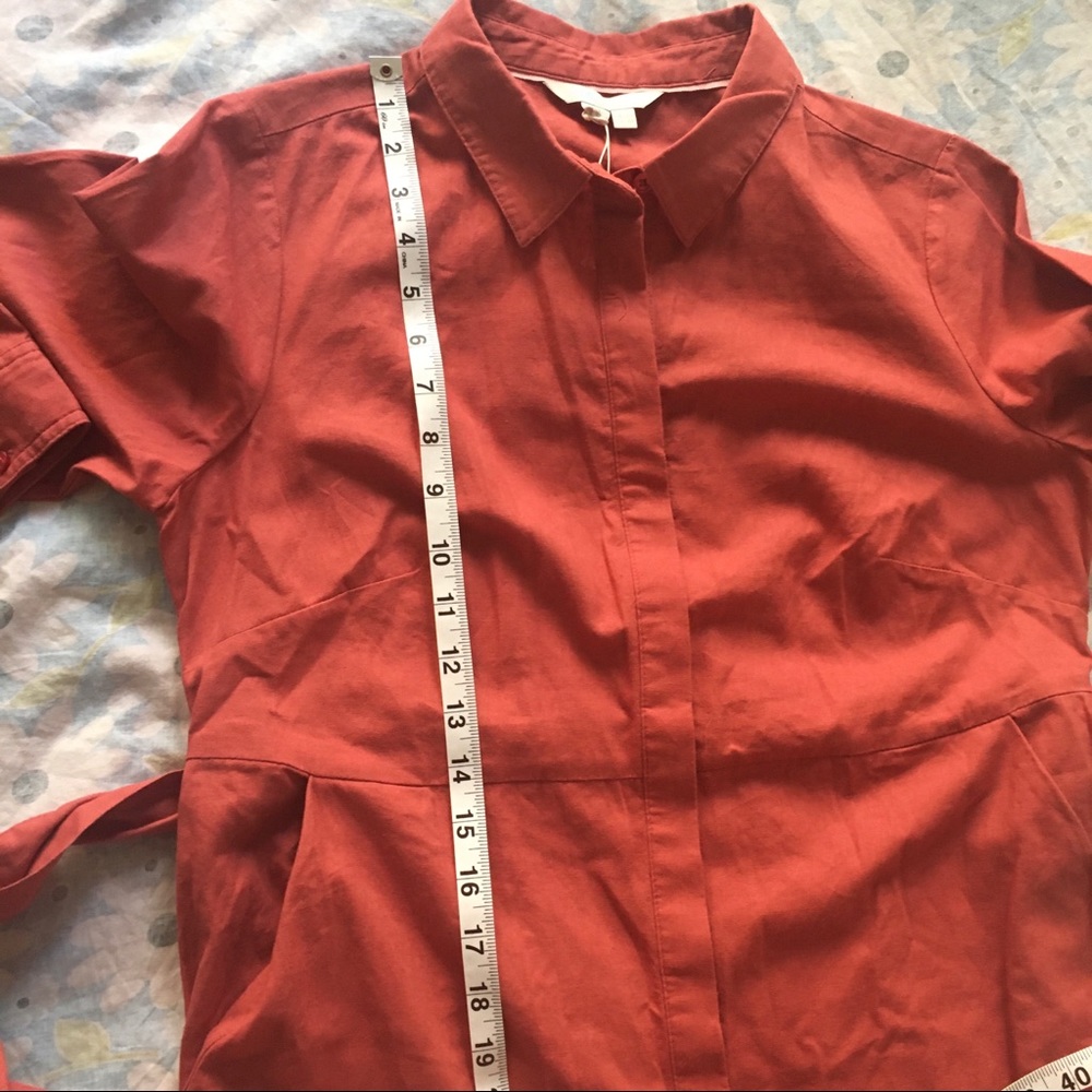 NWT Boden Freya Rust Linen Shirt Dress 6P - Picture 9 of 15